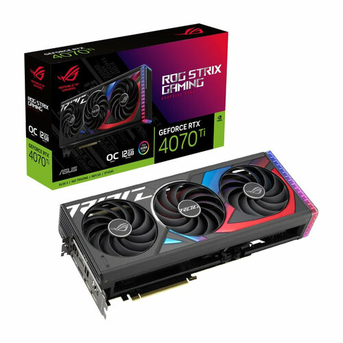 Видеокарта ASUS ROG STRIX GeForce RTX 4070 Ti Gaming 12G OC 2760Mhz PCI-E 40 12288Mb 21000Mhz 192 bit 2xHDMI 3xDP ROG-STRIX-RTX4070TI-O12G-GAMING 10950000₽