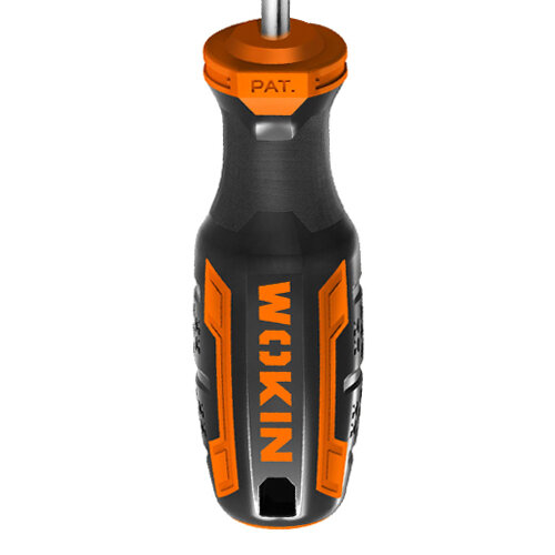 фото Плоская шлицевая отвертка с магнитным наконечником WOKIN, 4x100 мм {200044}