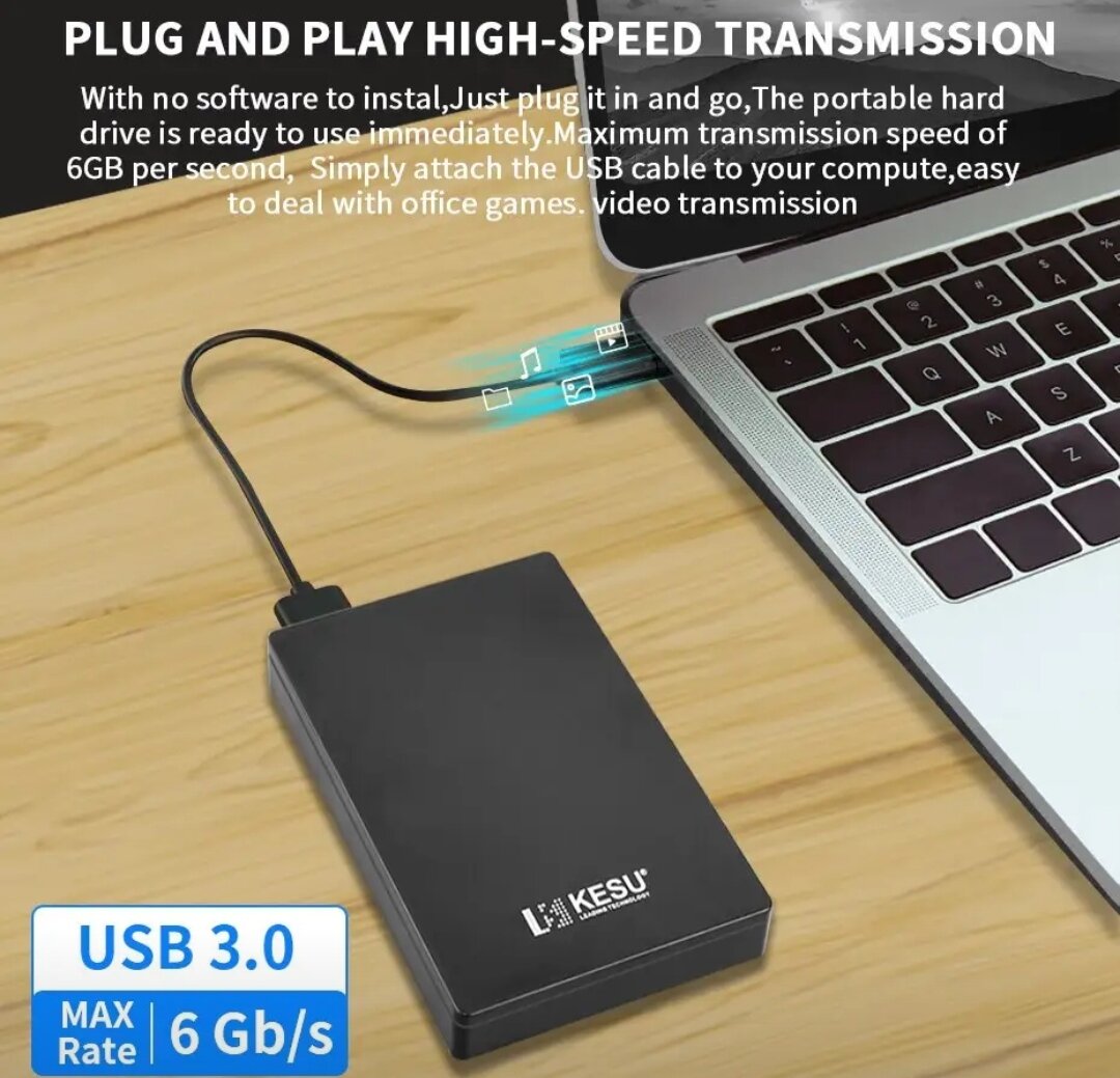 Внешний жёсткий диск 500 Гб KESU USB 3.0 — фото 6