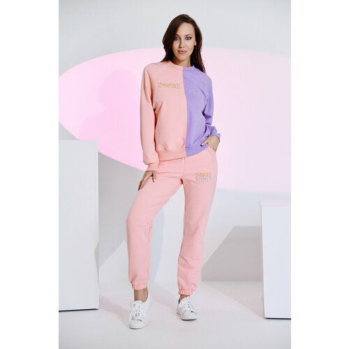 фото Толстовка натали, размер 52, фиолетовый, розовый