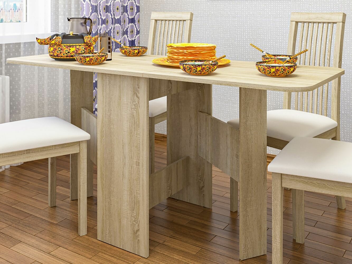 фото Стол-тумба обеденный СТ-1 дуб сонома