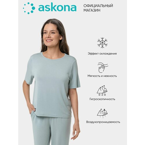 фото Футболка аскона stay cool, размер 52, бирюзовый