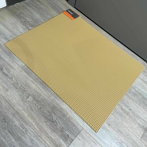 Входной придверный ЕВА коврик в прихожую под обувь, в ванную, туалет, кухню, балкон. 83x68см Бежевый