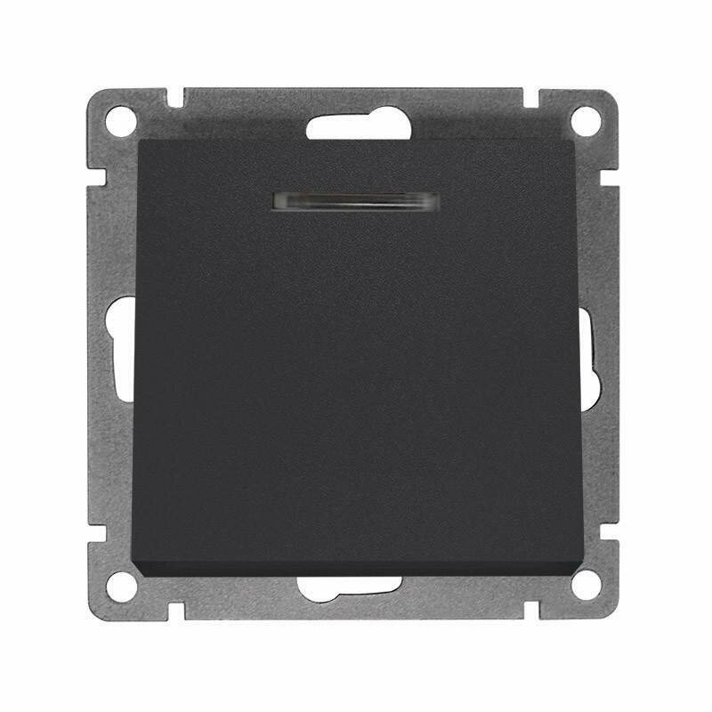 фото UNIVersal Афина мех. выкл. инд. СУ 1 кл, 10А, графит (корп. ABS, пласт. осн.) A0121-Gr (арт. 854878)