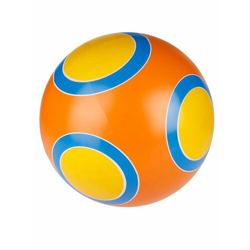 Мяч резиновый Кружочки, d 200 (ручное окр-ие, оранжевый, желтый) 3P-200/Кр.