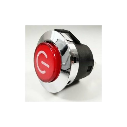 Кнопка Круглая Красная Серебристая включения для детского электромобиля 480₽