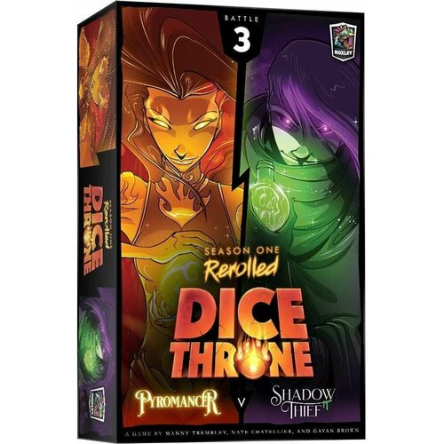 Настольная игра Dice Throne (Трон кубов). Первый сезон. Pyromancer vs Shadow Thief на английском языке