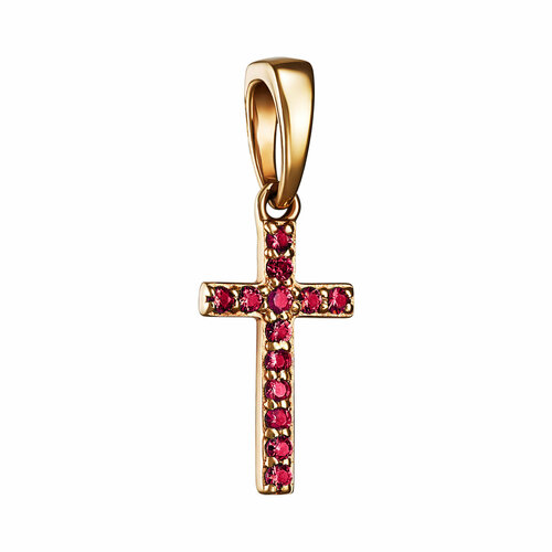 фото Подвеска oriental, красное золото, 585 проба, рубин