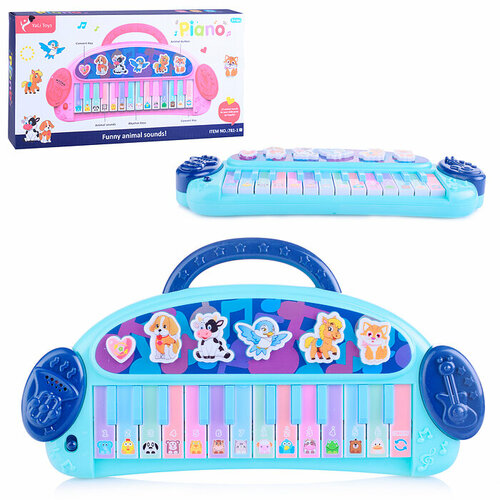 Пианино 781-1 на батарейках, в коробке развивающая игрушка 5003 пианино на батарейках в коробке tongde