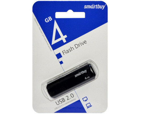 USB Flash накопитель SmartBuy 4Gb SmartBuy V-Cut Black (SB4GBVC-K)