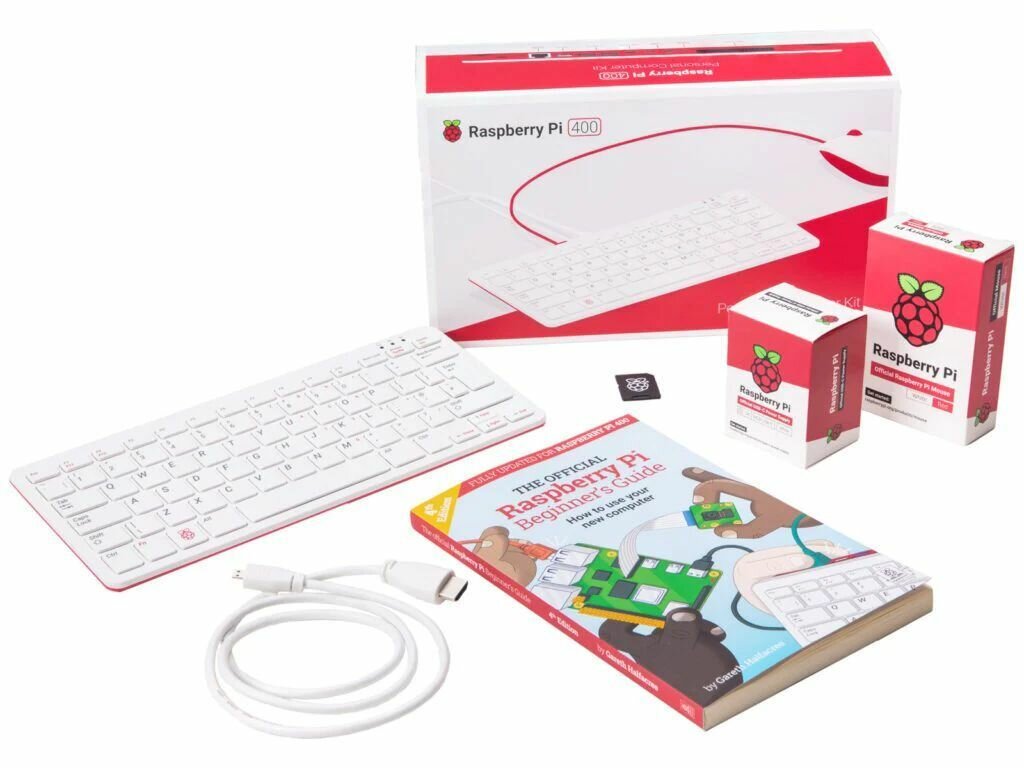 KIT Raspberry Pi 400 (полный комплект) / микрокомпьютер / пк / одноплатный компьютер в виде клавиатуры