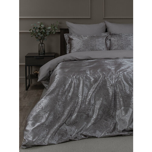 Постельное белье Buenas Noches Сатин жаккард Staccato евро размер с 4 наволочками пододеяльник на молнии 12314₽