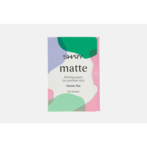 Матирующие салфетки для лица для проблемной кожи Matte blotting paper for problem skin Green Tea