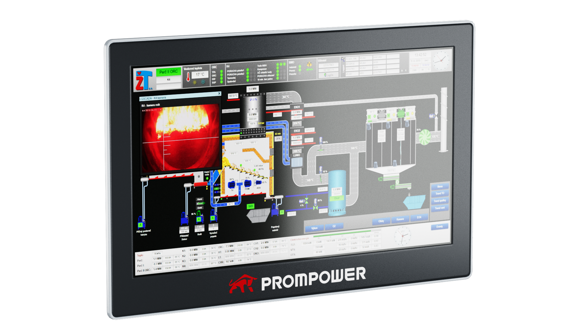 Панель оператора PROMPOWER PH1. Диагональ 15. Экран TFT разрешение 1920*1080. Встроенный Ethernet. Ethernet/RS232 RS422/RS485.