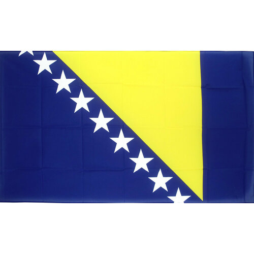 Флаг Боснии и Герцеговины 90х135 см клуб нумизмат банкнота 10000 динар боснии и герцеговины 1993 года