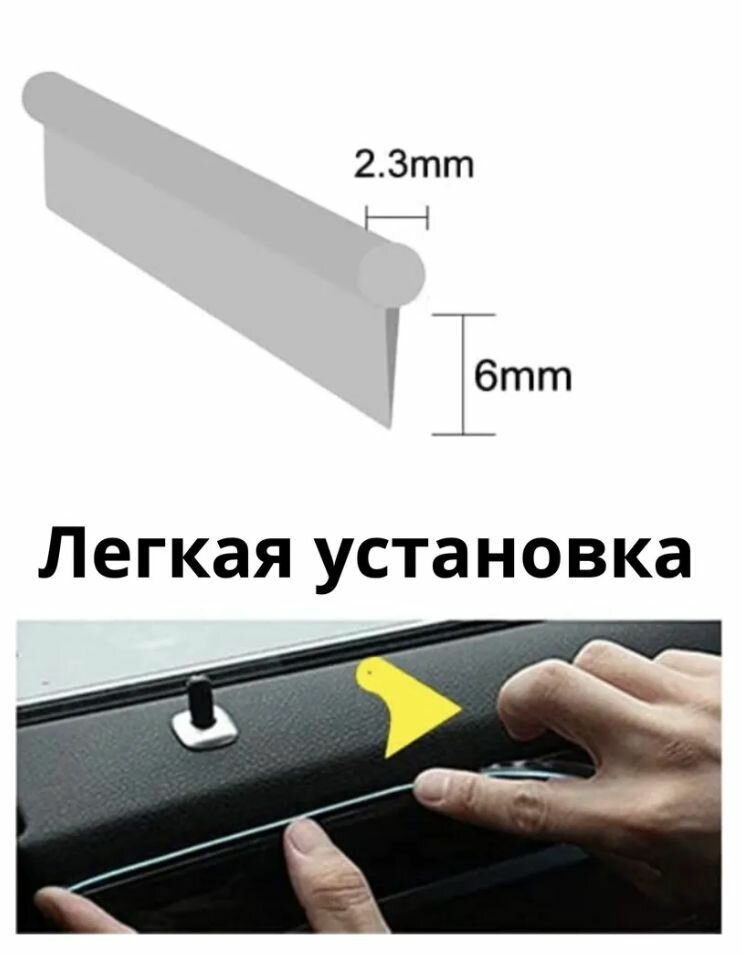 Светодиодная лента для автомобиля, 3 метра синяя 24В, неоновая нить, подсветка салона авто, диодный LED тюнинг. — фото 3