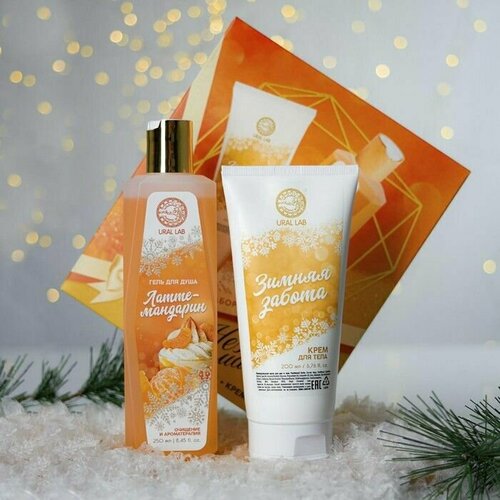 Набор гель для душа латте-мандарин 250 мл и крем тела 200 мл 1576₽