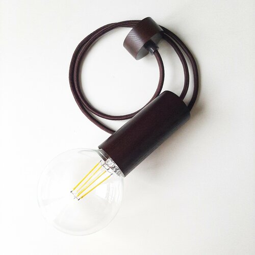 Светильник подвесной деревянный Wood BS222/1H-538 венге натуральный