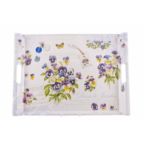 Поднос Романтичные фиалки (без упаковки)