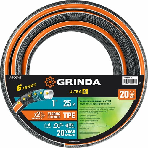 Шланг поливочный 1 25 м Grinda 429009 1 25