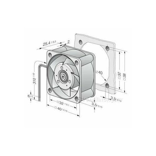 Вентилятор Ebmpapst 424J/2HPU 24v 0.29A 5.9W 40x28 2pin