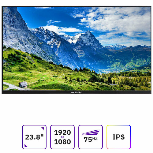Монитор 238 Mastero Base S2422HMHP IPS 1920x1080 черный без подставки 982000₽