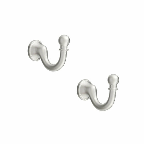 Крючок мебельный однорожковый GAMET (Польша) матовый хром (комплект 2 шт.)