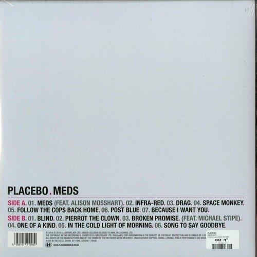 PLACEBO - Meds (LP) виниловая пластинка