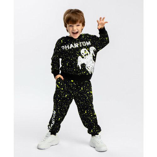 фото Брюки button blue, размер 104, черный