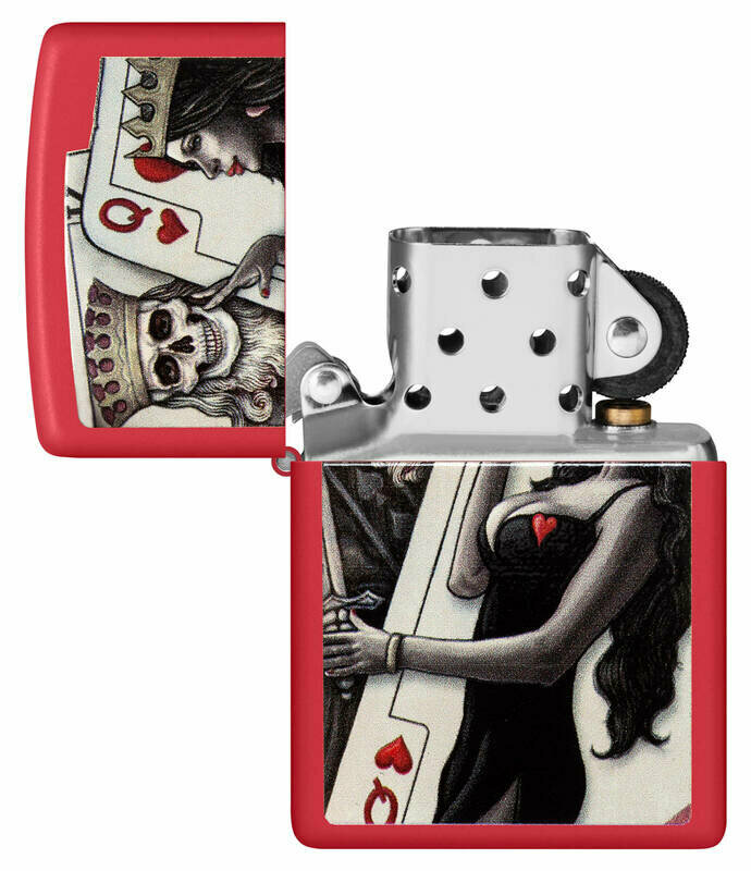 Зажигалка ZIPPO Skull King Queen Beauty 48624 - фотография № 4