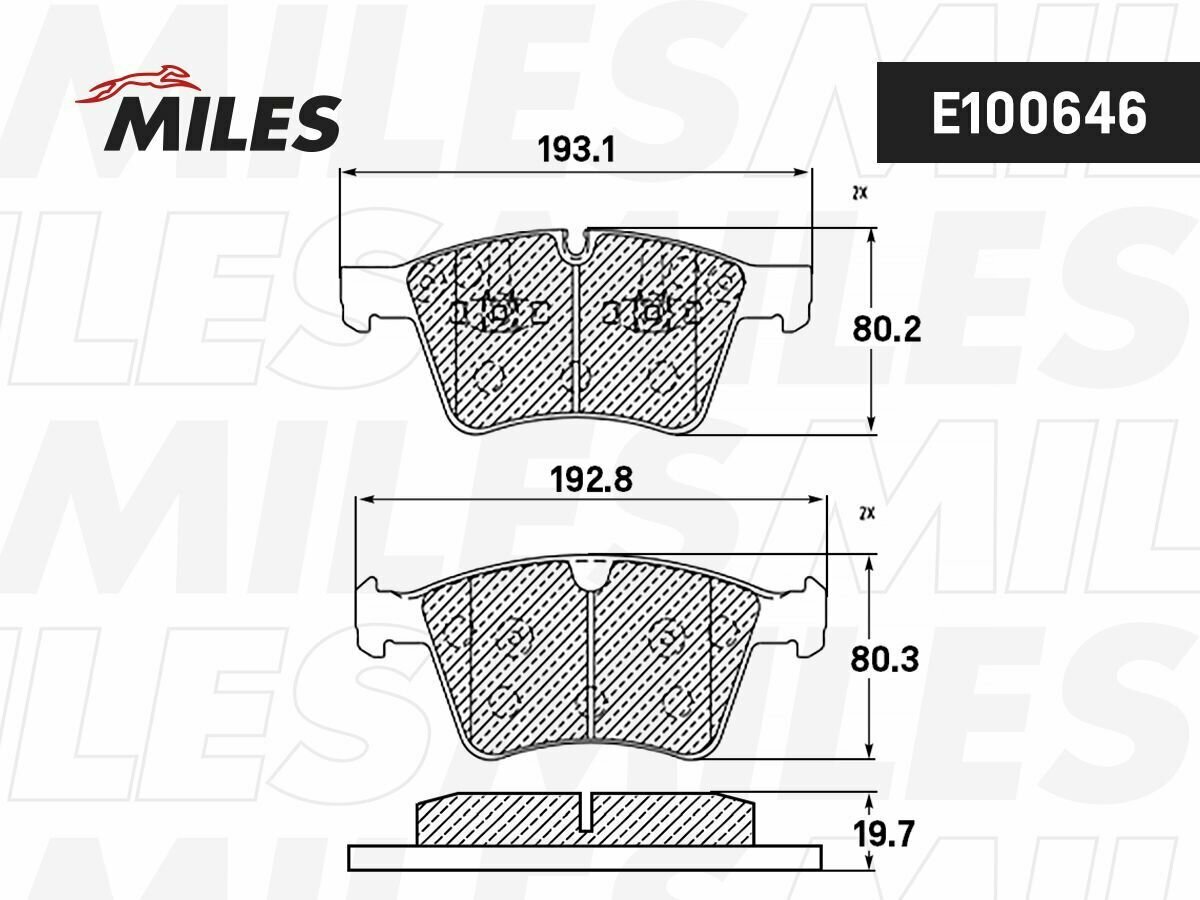 Колодки тормозные передние (Смесь Semi-Metallic) MERCEDES GL X164 4.2-5.0/ML W164 5.0/R W241 5.0 (TRW GDB1797) E100646