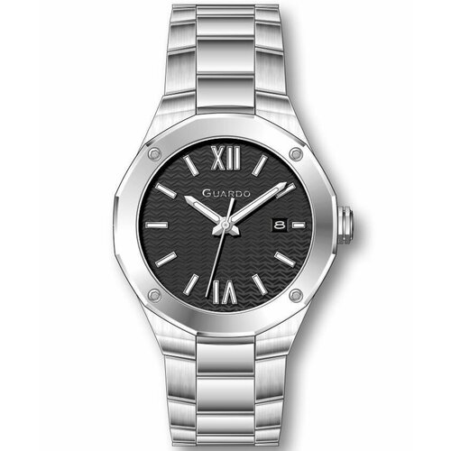 Наручные часы Guardo 12733-1, черный, серебряный