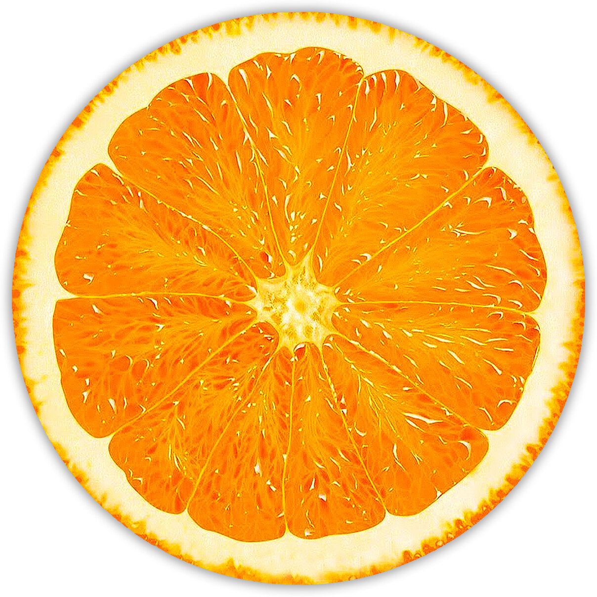Коврик для мыши "Свежий апельсин" (20 x 20 см x 3 мм)