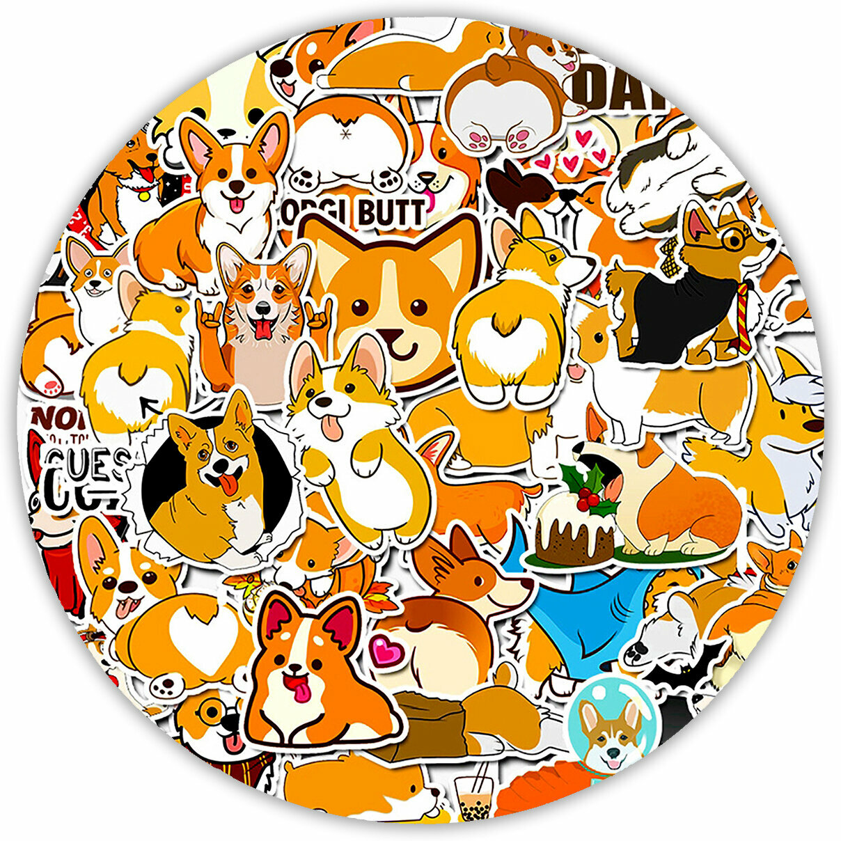 фото Коврик для мыши "Собачки корги" (20 x 20 см x 3 мм)