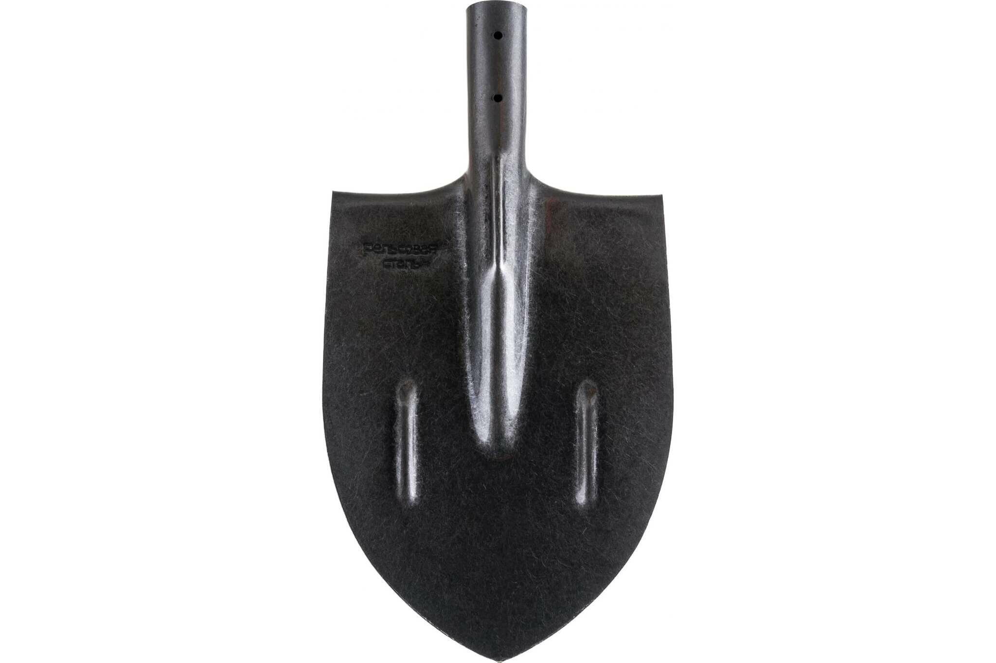 фото Штыковая лопата из рельсовой стали с порошковой окраской без черенка с ребрами жесткости Gigant NGRL-01 (Россия)
