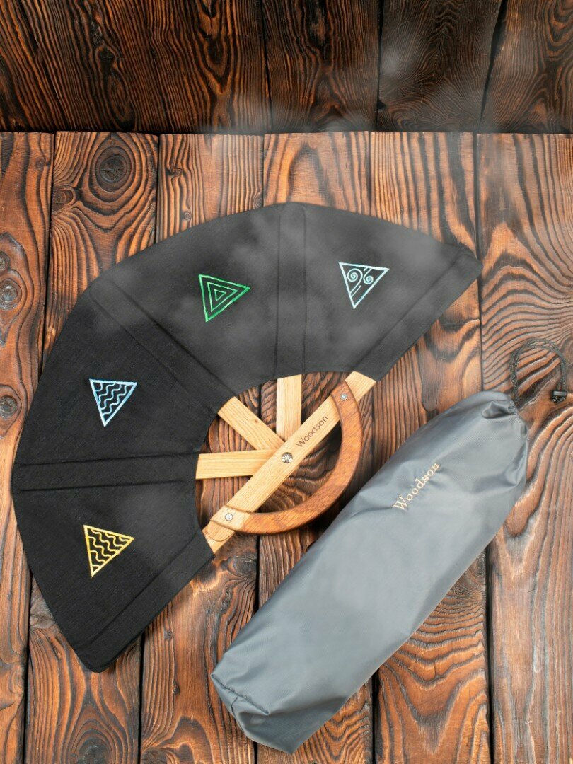 Веер для бани WoodSon Пятый элемент (дуб, малый, арт. WV8) — фото 1