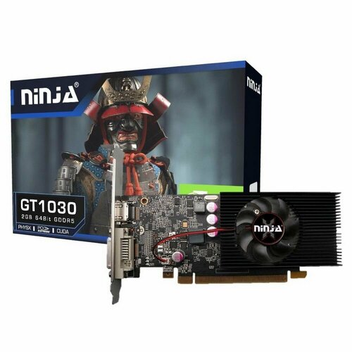 Видеокарта Ninja Sinotex GT1030 2GB 64-Bit GDDR5 DVI HDMI 1FAN RTL 795000₽