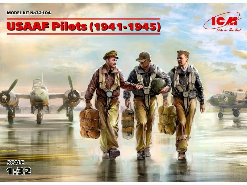 Фигуры Пилоты ВВС армии США 1941-1945 г. Масштаб 1:32