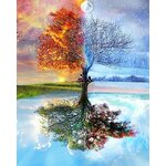Картина по номерам Colibri «Четыре сезона года на одном дереве» - изображение
