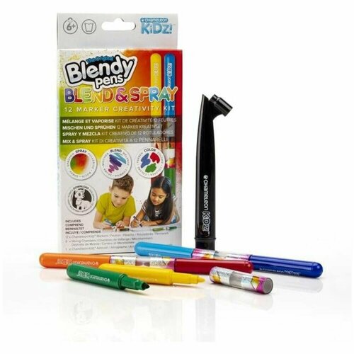 Набор фломастеров-хамелеонов «Blendy pens» (12 шт.) c аэрографом