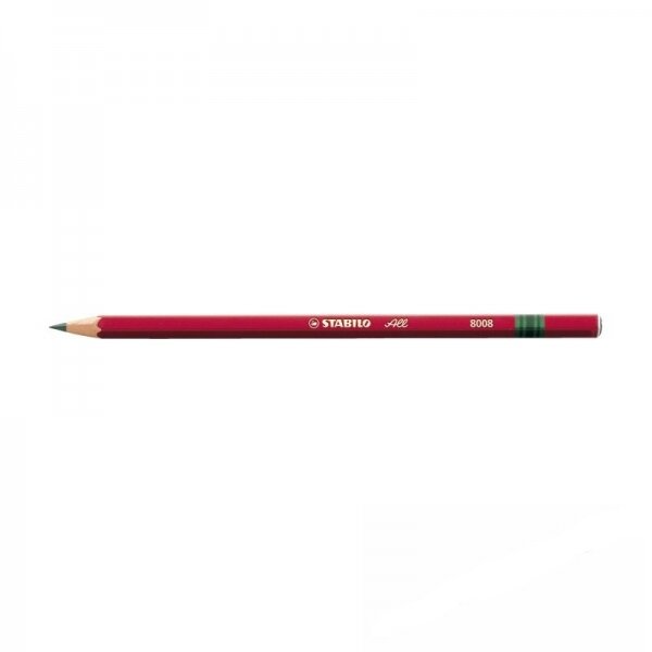 Stabilo Универсальный графитовый карандаш для любой поверхности "ALL", цвет корпуса красный, твёрдость HB se