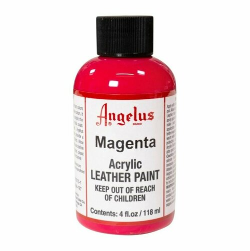 Акриловая художественная краска Angelus для ткани и кожи, 187 Magenta 118мл.