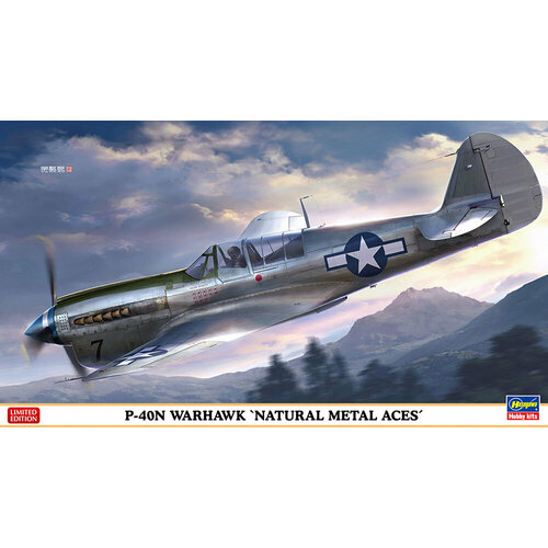 07516-Американский истребитель P-40N WARHAWK NATURAL METAL ACES 12465 academy американский самолёт p 40m n warhawk 1 72