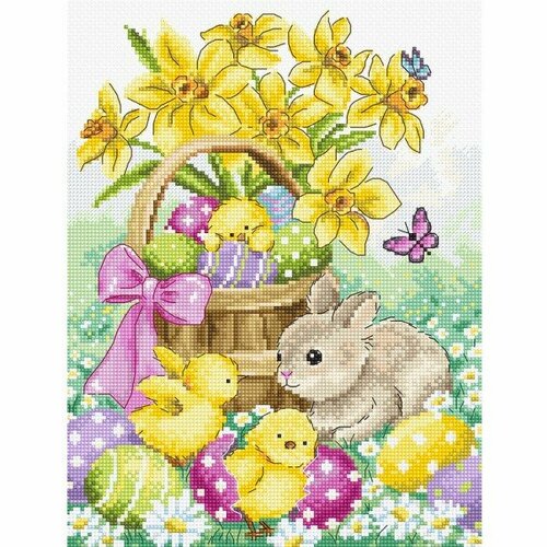Easter Rabbit and Chicks 8033