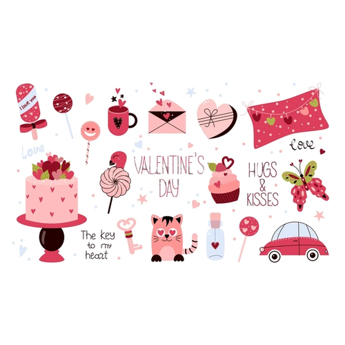 Наклейки стикеры День святого Валентина