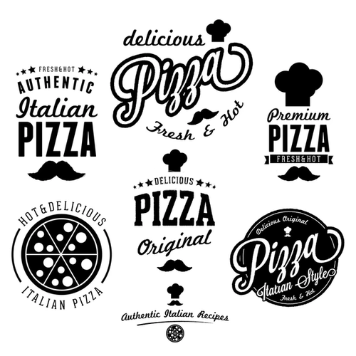 Наклейки стикеры Разнообразные наклейки для пиццерии наклейки стикеры лейбл пиццерии