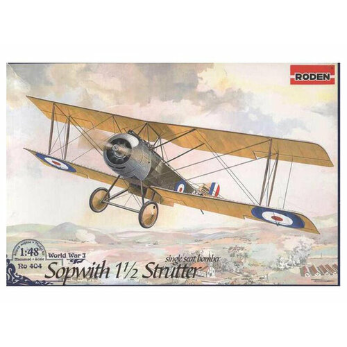 Roden Сборная модель Британский многоцелевой самолёт Sopwith 1 1/2 Strutter (1:48)