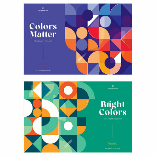 Альбом для рисования 40л, А4, на скрепке Greenwich Line 