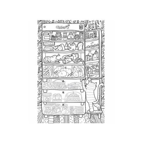 Раскраска Globen Огромная Что скрывает холодильник 120х80см PA067 тубус-короб. (1/16) огромная раскраска карта мира120х80см упаковка тубус коробка с европодвесом издательство globen