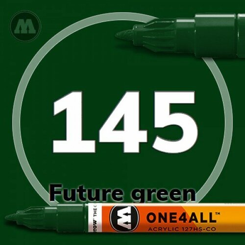Маркер акриловый Molotow HS-C0 145 Темно-зеленый (Future green) 1.5 мм акриловый маркер molotow 127hs co one4all 1 5 мм 127434 222 цвет зеленый